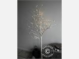 Lystræ, Birk, 1,5m, varm hvid, 72 LED