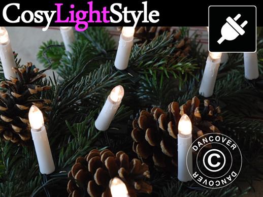 LED Weihnachtsbaumkerzen, 5m, 20 Kerzen, multifunktional, Warmweiß