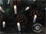 Kalėdinės lemputės, LED, 5m, 20 žvakių, daugiafunkcinės, Šiltai Balta