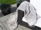 Pels tæppe/plaid, imiteret pels 130x165cm, Grå