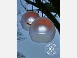 Lámpara colgante con gancho, LED, 8x8,5x8 cm, Blanca, 4 uds.