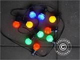 Catena di luci LED, 7,25m, Nera/Multicolore