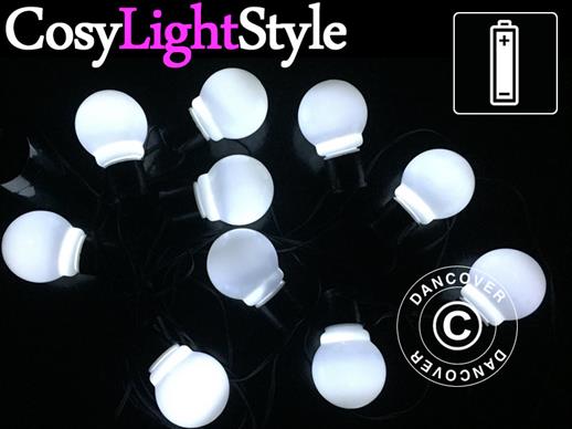 Catena di luci LED, 6m, Nera/Lucida/Bianco Freddo
