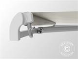 Awning w/Crank handle, 2.95x2 m, Beige/White Frame