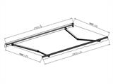 Toldo c/Controlo Remoto, 2,95x2m, Estrutura Cinza/Cinza