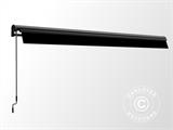 Awning w/Crank handle, 2.95x2.5 m, Black/Black Frame