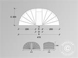 Garaje plegable (para coche), 2,5x4,7x2m, beis