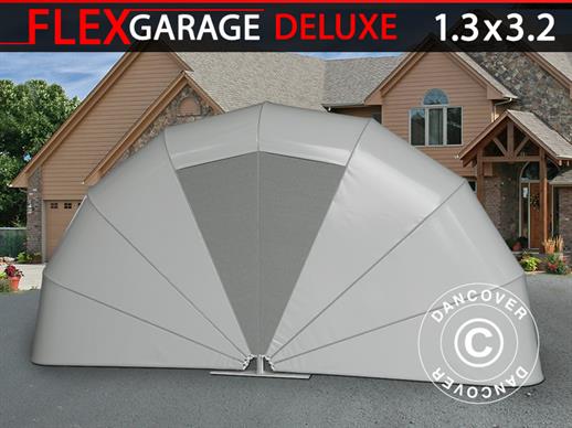 Folding garage (MC), 1.3x3.2x1.6 m, Grey