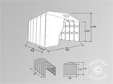 Capannone tenda Maxi Box, 6x8,24x3,86m, Grigio