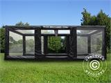Garage gonflable 2,7x5m, PVC, noir/transparent avec gonfleur 