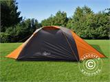 Camping tent, TentZing® Xplorer, 4 persons, Orange/Dark Grey