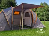 Campingtelt, TentZing® Xplorer familietelt, 4 personer, Orange/Mørkegrå