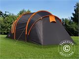 Campingtelt, TentZing® Xplorer familietelt, 4 personer, Orange/Mørkegrå