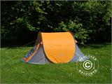 Campingzelt pop-up, FlashTents®, 2 Personen, Orange/Grau