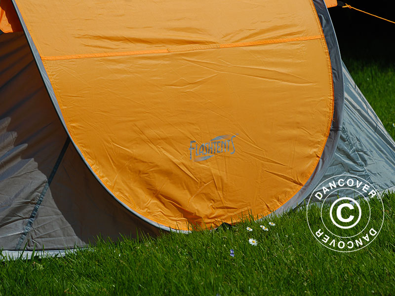 Tienda de campaña popup, Flash Tents®, 2 personas, Naranja/Gris