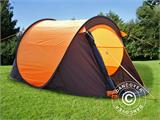 Camping tent pop-up, FlashTents®, 2 persons, Small, Orange/Dark Grey, ONLY 1 PC. LEFT