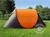 Campingtält pop-up, FlashTents®, 2 personer, Small, Orange/Mörkgrå, BARA 1 ST. KVAR
