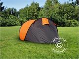 Campingtält pop-up, FlashTents®, 2 personer, Small, Orange/Mörkgrå, BARA 1 ST. KVAR