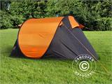 Campingtält pop-up, FlashTents®, 2 personer, Small, Orange/Mörkgrå, BARA 1 ST. KVAR