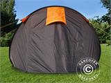 Campingtält pop-up, FlashTents®, 2 personer, Small, Orange/Mörkgrå, BARA 1 ST. KVAR