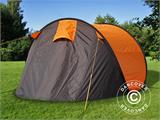 Campingtelt Pop-up, FlashTents®, 2 personer, Small, Orange/Mørkegrå, KUN 1 STK. TILBAGE