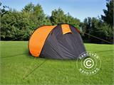 Campingtält pop-up, FlashTents®, 2 personer, Small, Orange/Mörkgrå, BARA 1 ST. KVAR