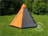 Camping tent Teepee, TentZing®, 4 persons, Orange/Grey