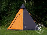 Campingtält Teepee, TentZing®, 4 personer, Orange/Mörkgrå