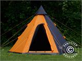 Campingtält Teepee, TentZing®, 4 personer, Orange/Mörkgrå