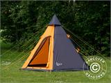 Campingtält Teepee, TentZing®, 4 personer, Orange/Mörkgrå