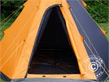 Campingtält Teepee, TentZing®, 4 personer, Orange/Mörkgrå