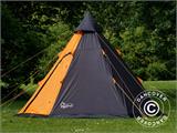 Campingtält Teepee, TentZing®, 4 personer, Orange/Mörkgrå