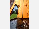 Campingzelt Teepee, TentZing®, 4 Personen, Orange/Dunkelgrau