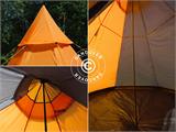 Campingtält Teepee, TentZing®, 4 personer, Orange/Mörkgrå