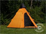 Campingtält Teepee, TentZing®, 4 personer, Orange/Mörkgrå