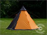 Campingtält Teepee, TentZing®, 4 personer, Orange/Mörkgrå