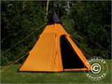 Campingtält Teepee, TentZing®, 4 personer, Orange/Mörkgrå