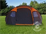 Campingtält pop-up, FlashTents®, 4 personer, Medium, Orange/Mörkgrå