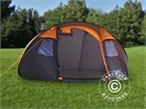 Pop-Up Campingzelt, FlashTents®, 4 Personen, Medium, Orange/Dunkelgrau