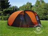 Campingtelt Pop-up, FlashTents®, 4 personer, Medium, Orange/Mørkegrå