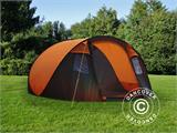 Campingtält pop-up, FlashTents®, 4 personer, Medium, Orange/Mörkgrå