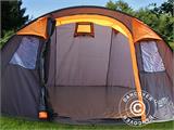 Campingtält pop-up, FlashTents®, 4 personer, Medium, Orange/Mörkgrå