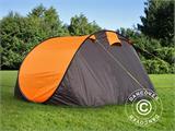 Campingtält pop-up, FlashTents®, 4 personer, Medium, Orange/Mörkgrå