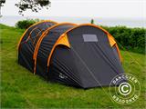 Campingtält, TentZing® Tunnel, 4 personer, Orange/Mörkgrå