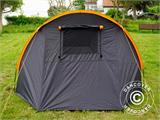 Campingtält, TentZing® Tunnel, 4 personer, Orange/Mörkgrå