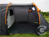 Campingtält, TentZing® Tunnel, 4 personer, Orange/Mörkgrå