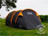 Campingtält, TentZing® Tunnel, 4 personer, Orange/Mörkgrå