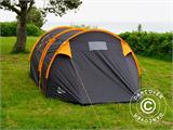 Campingtält, TentZing® Tunnel, 4 personer, Orange/Mörkgrå