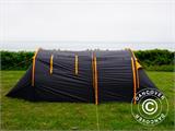 Campingtält, TentZing® Tunnel, 4 personer, Orange/Mörkgrå