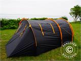 Campingtält, TentZing® Tunnel, 4 personer, Orange/Mörkgrå